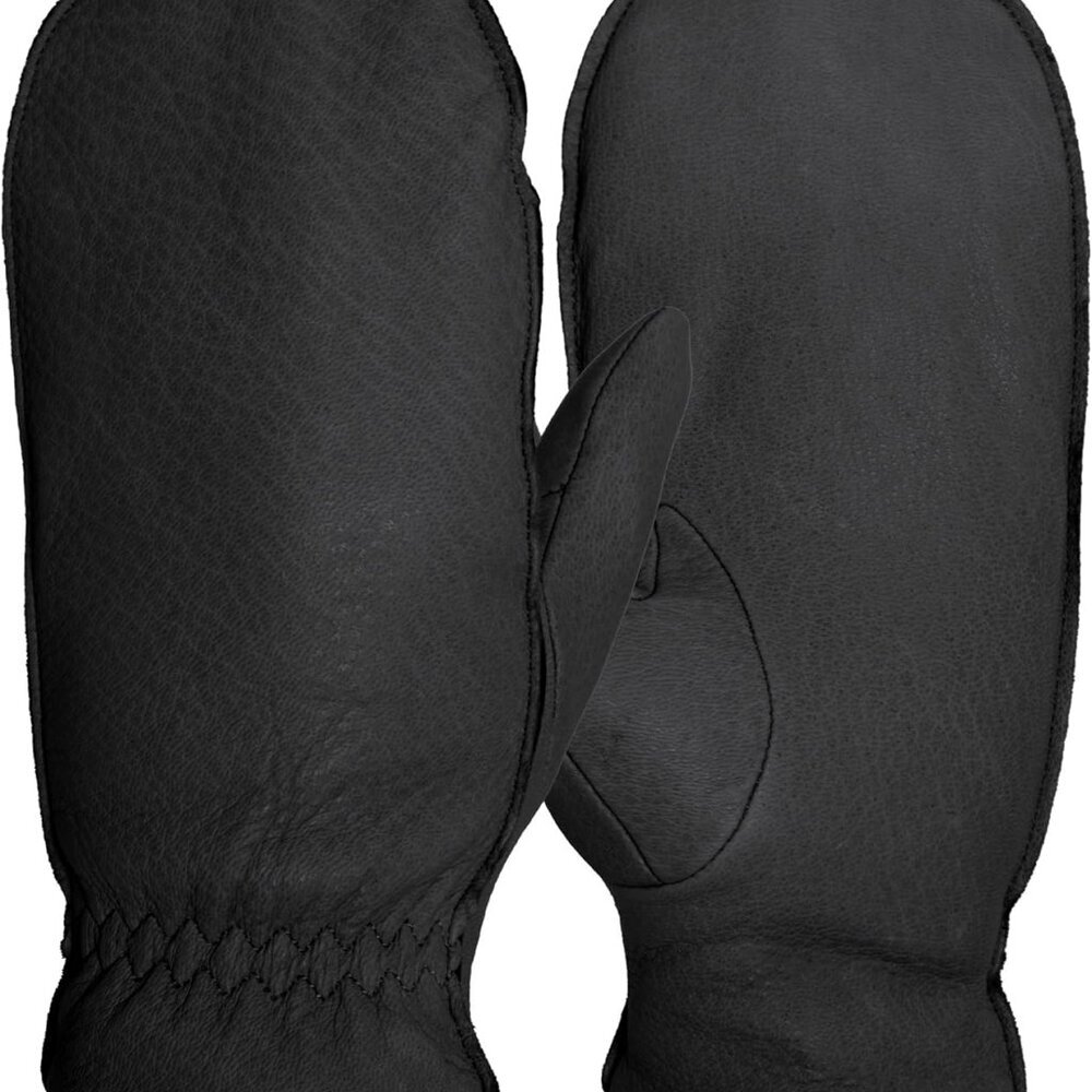 Snowfall Women’s Leather Mittens Gloves for Winter Driving and Skiing Fleece-Lin